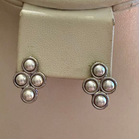 Pair of Vintage Lia Sophia Silver Tone Earrings - Picture 8 of 8